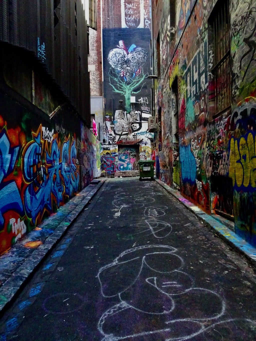 Hosier Lane Tree Heart Life Wall Mural