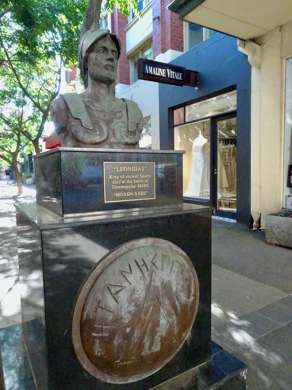 King Leonidas Statue Sparta Place Brunswick Melbourne