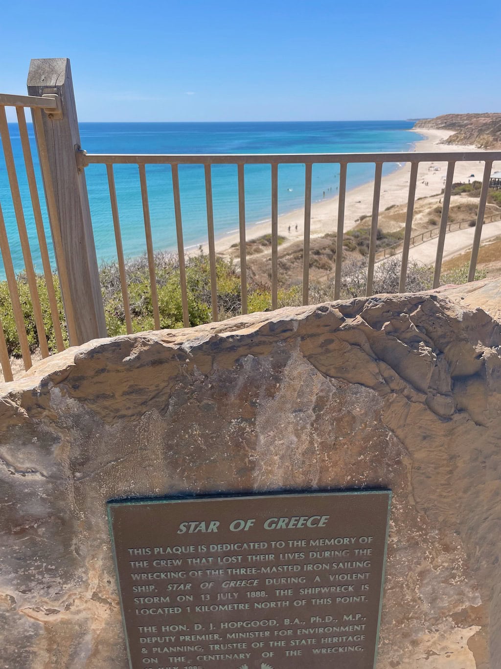 Star of Greece Rock Plaque Memorial