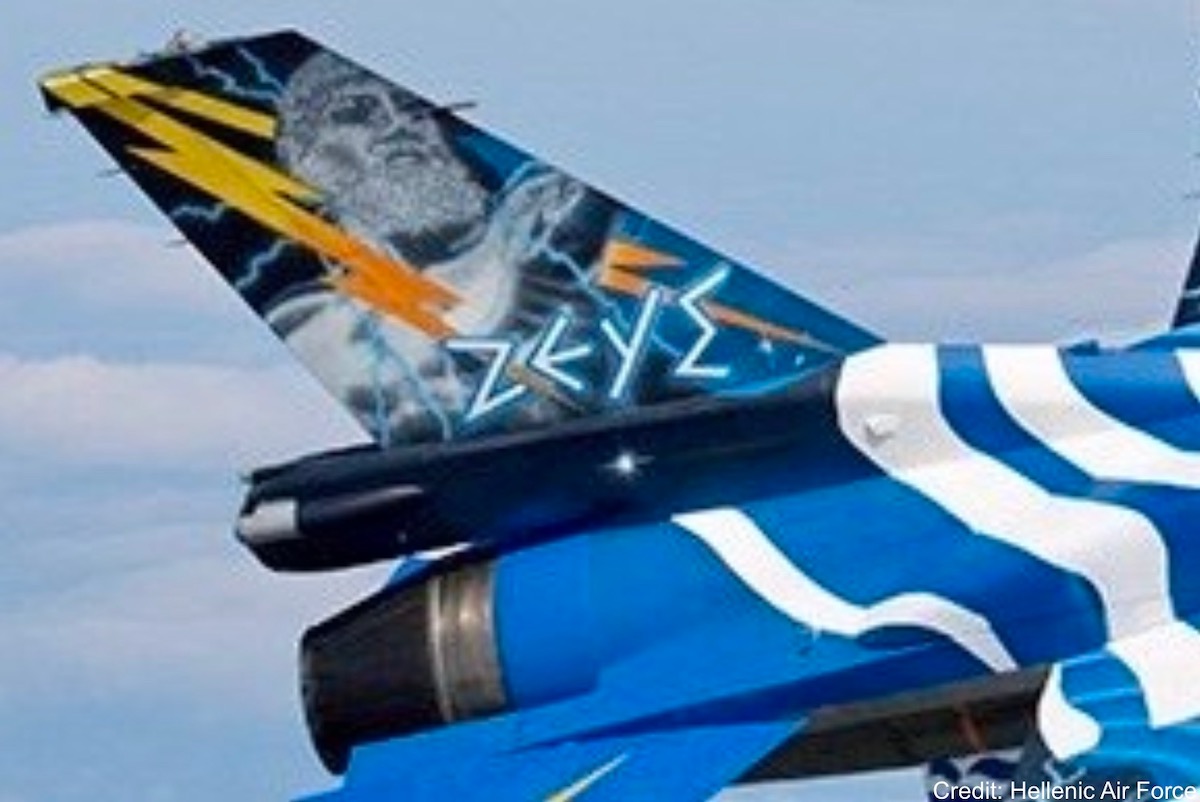 Hellenic Air Force Jet Zeus Tail Fin