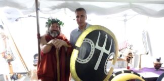 Antipodes Festival Melbourne Greek God Poseidon Trident Shield Costume