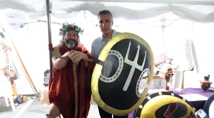 Antipodes Festival Melbourne Greek God Poseidon Trident Shield Costume