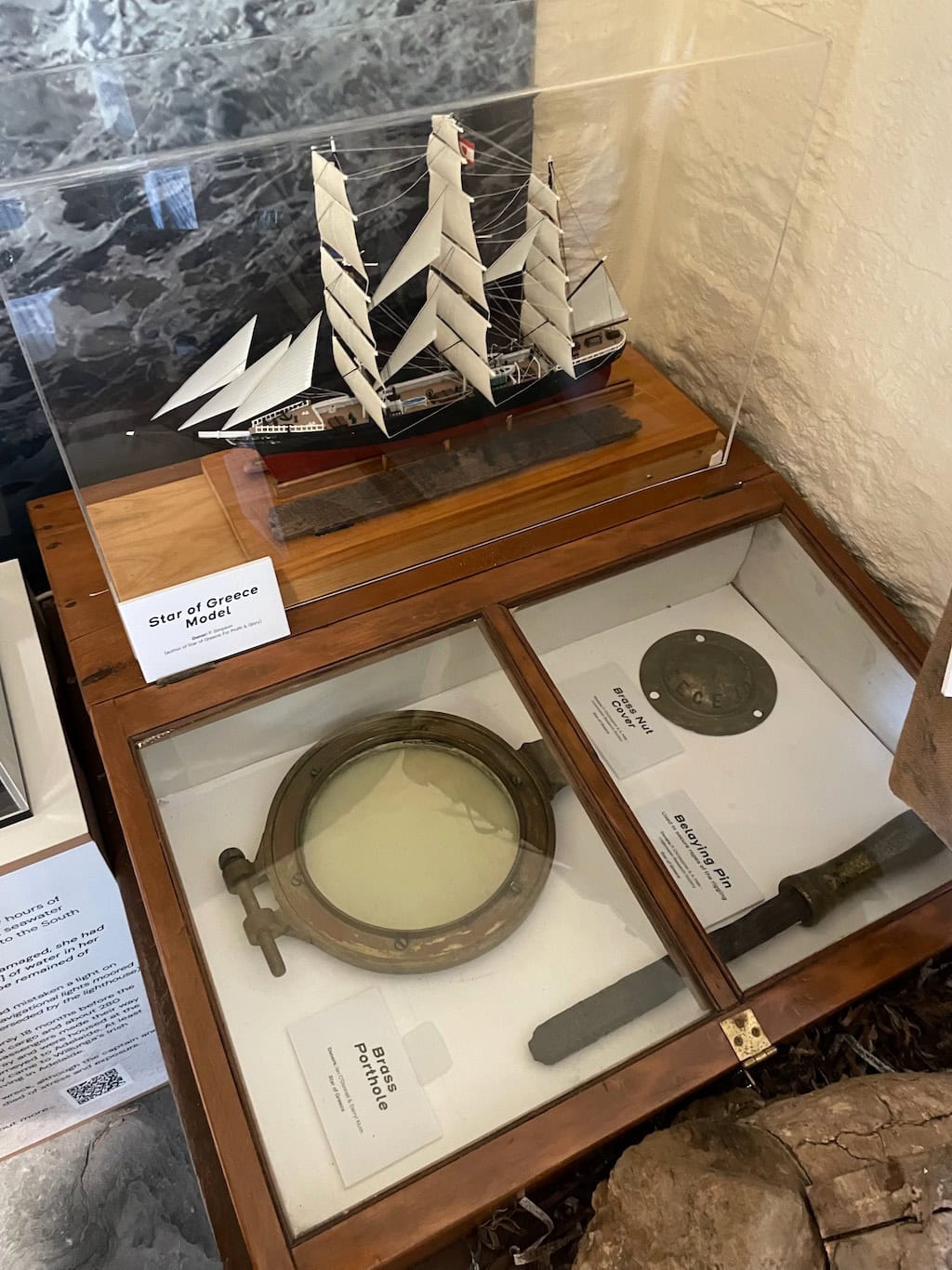 Star of Greece Model Ship Display Willunga Museum