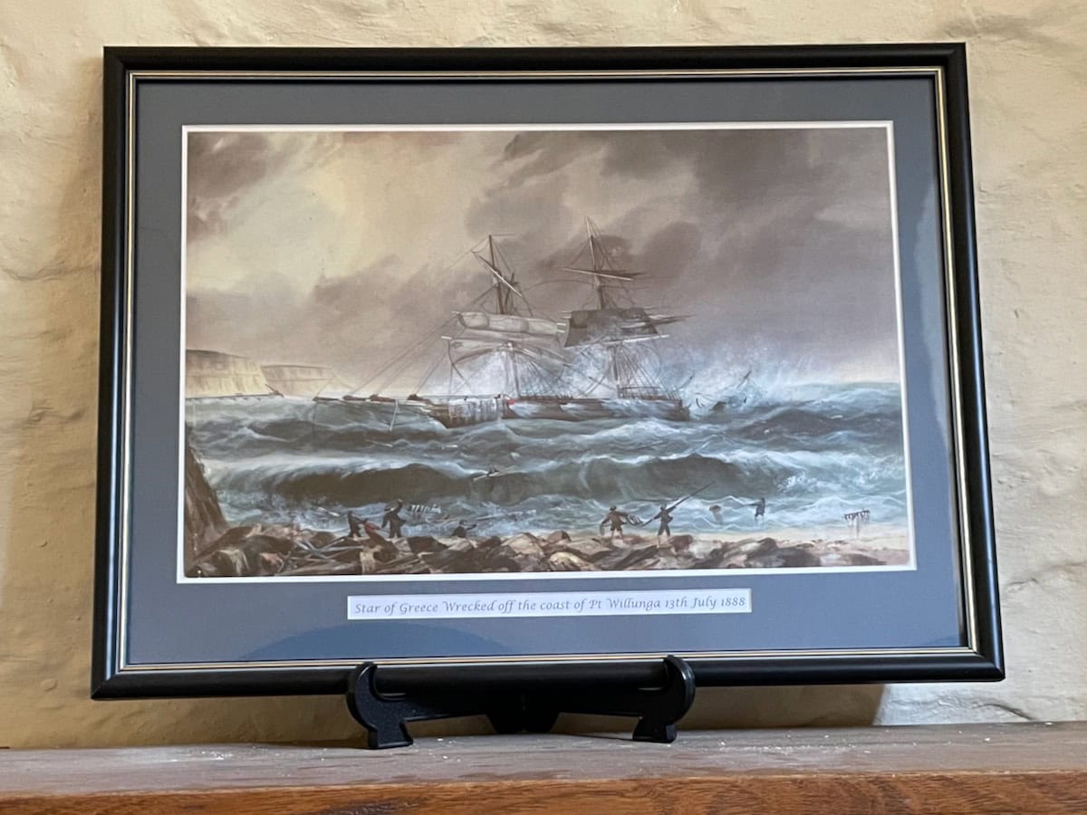 Wreck of the Star of Greece Watercolour Painting by George F Gregory