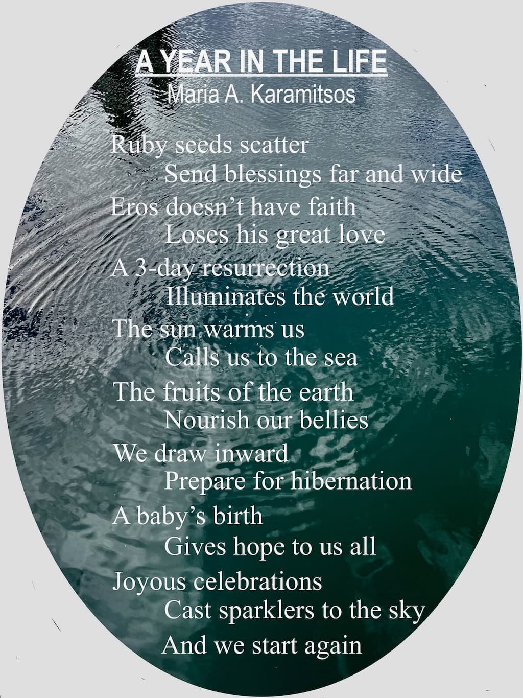 Maria Karamitsos Poem A YEAR IN THE LIFE