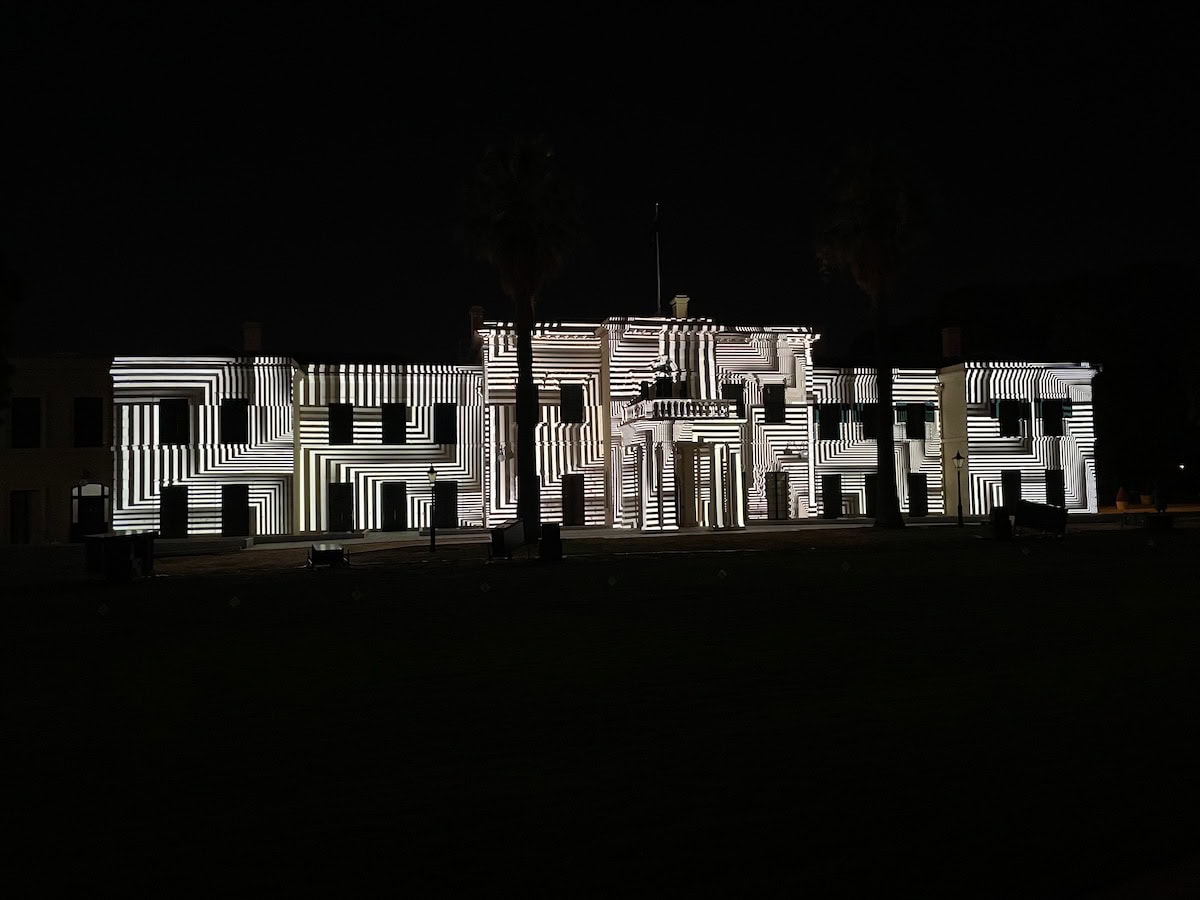 Illuminate Adelaide Government House Abstract Lighting