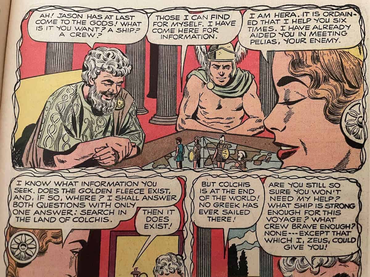 Jason and the Argonauts Dell Comic Olympian Gods Jason Chess Scene