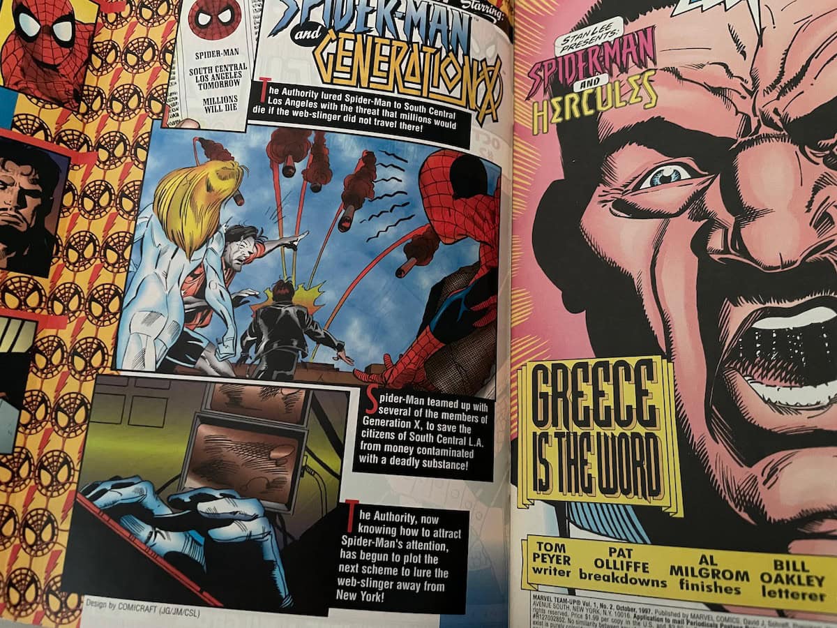 Spider-Man and Hercules Greece is the Word