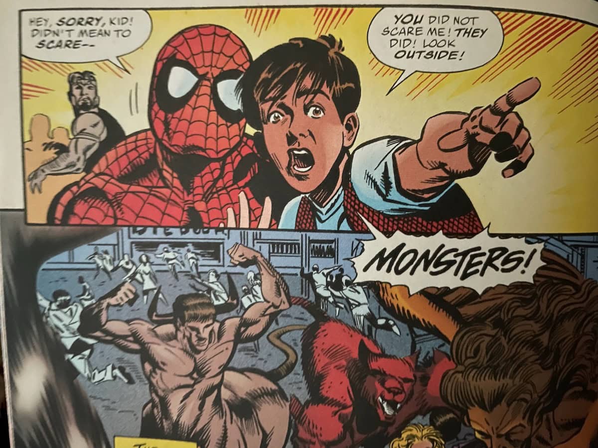 Spiderman spots Greek Myth Monsters