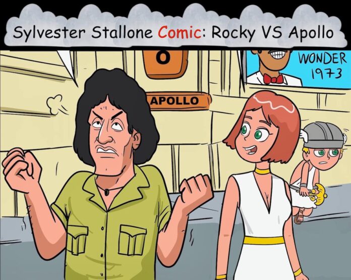 Sylvester Stallone Rocky Balboa VS Apollo Comic