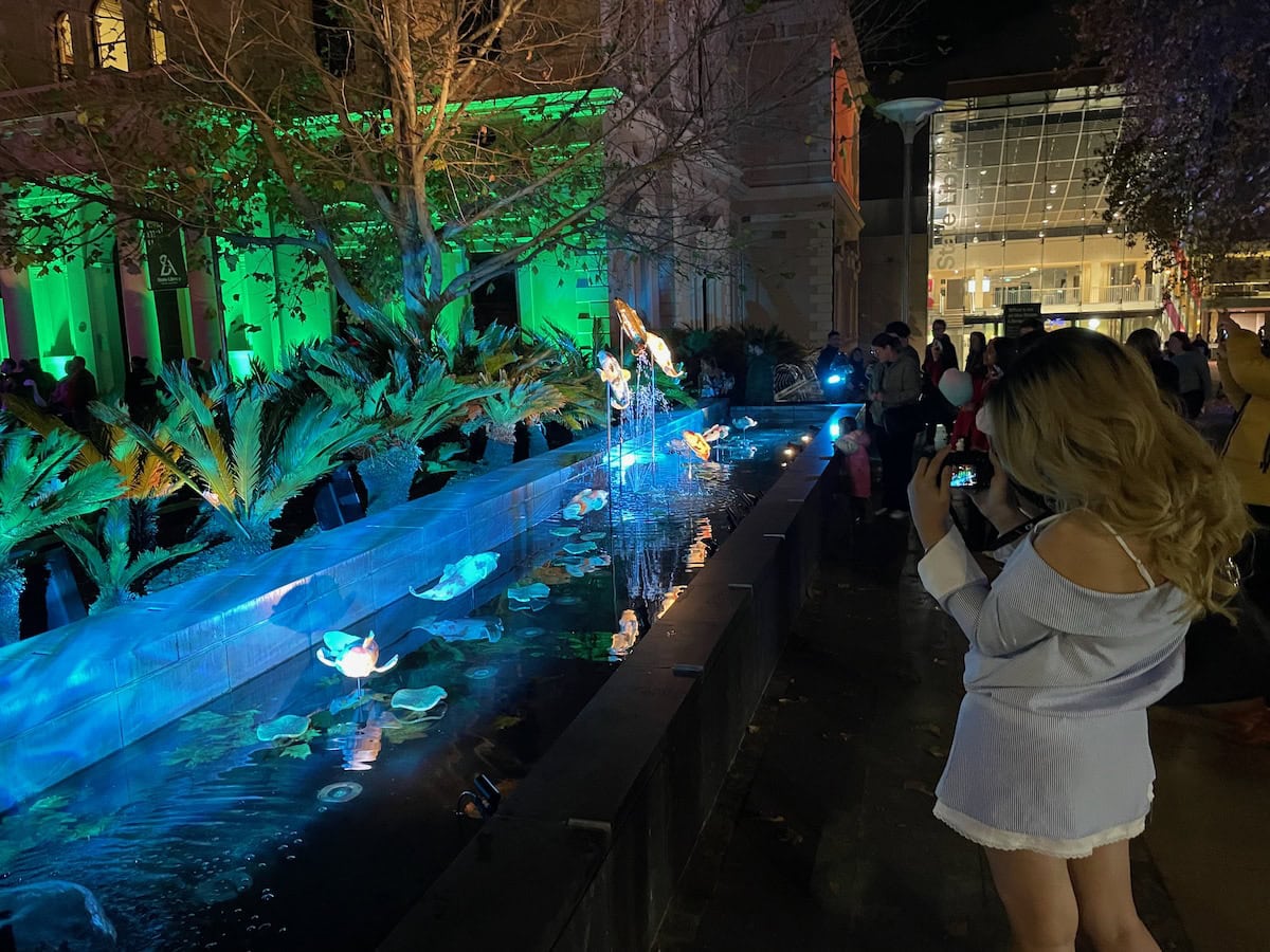 Water Fountain Illuminate Adelaide