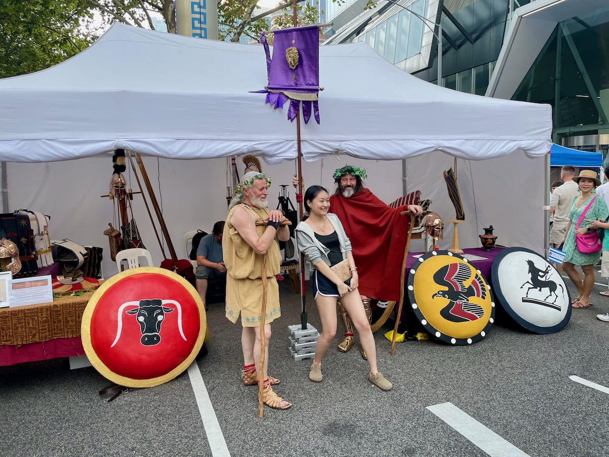 Ancient Hoplitikon of Melbourne Members Woman Visitor Photograph Antipodes Festival