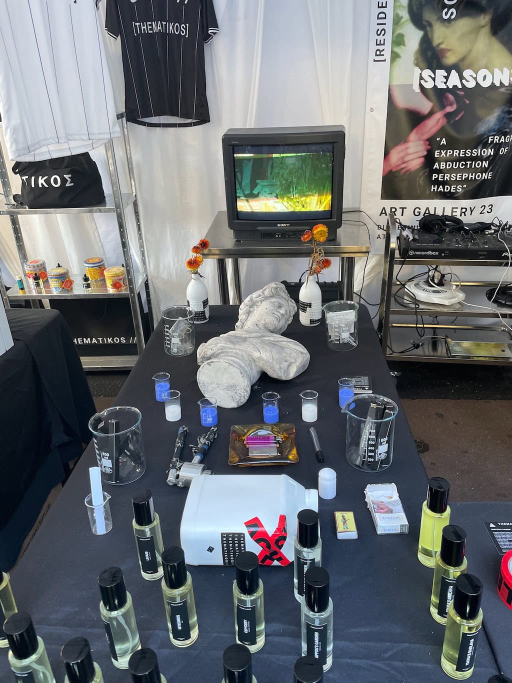 Antipodes Festival Stall Apollo Bust Perfumes