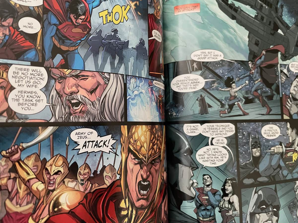 Army of Zeus Injustice Gods Among Us comic scene
