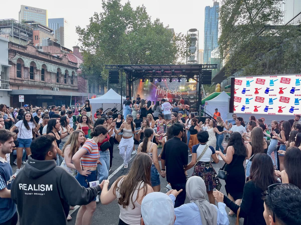 Crowd Greek Dancing Antipodes Festival