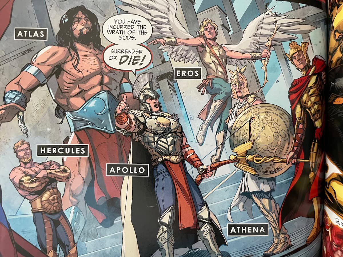 DC Injustice Gods Atlas Hercules Apollo Eros Athena Hermes