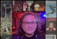Dean Hsieh surrounded by Athena Manga Series
