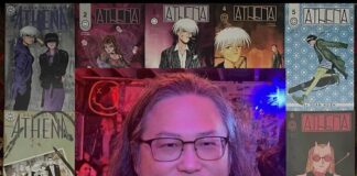 Dean Hsieh surrounded by Athena Manga Series