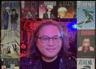 Dean Hsieh surrounded by Athena Manga Series
