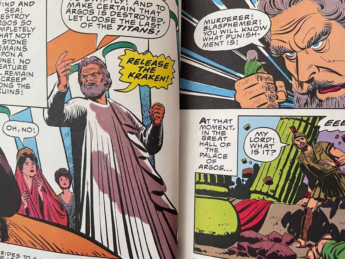 Clash of the Titans comic Zeus Release the Kraken