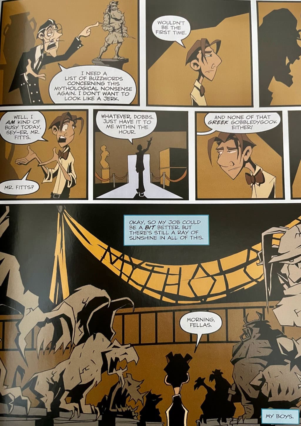 Olympus Heights Museum Mythology Display