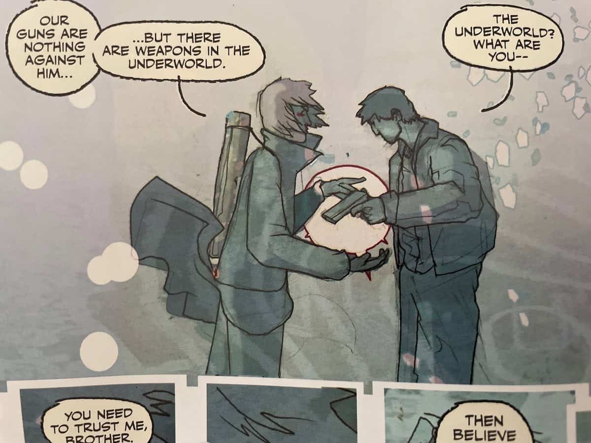 Olympus Image Comics Underworld Weapons scene