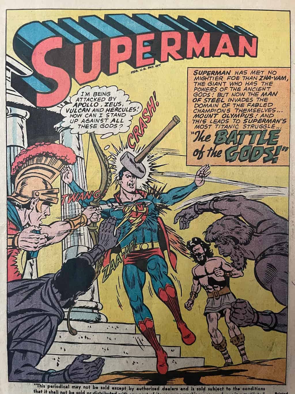 Superman Battle of the Gods Apollo Zeus Vulcan Hercules Attack