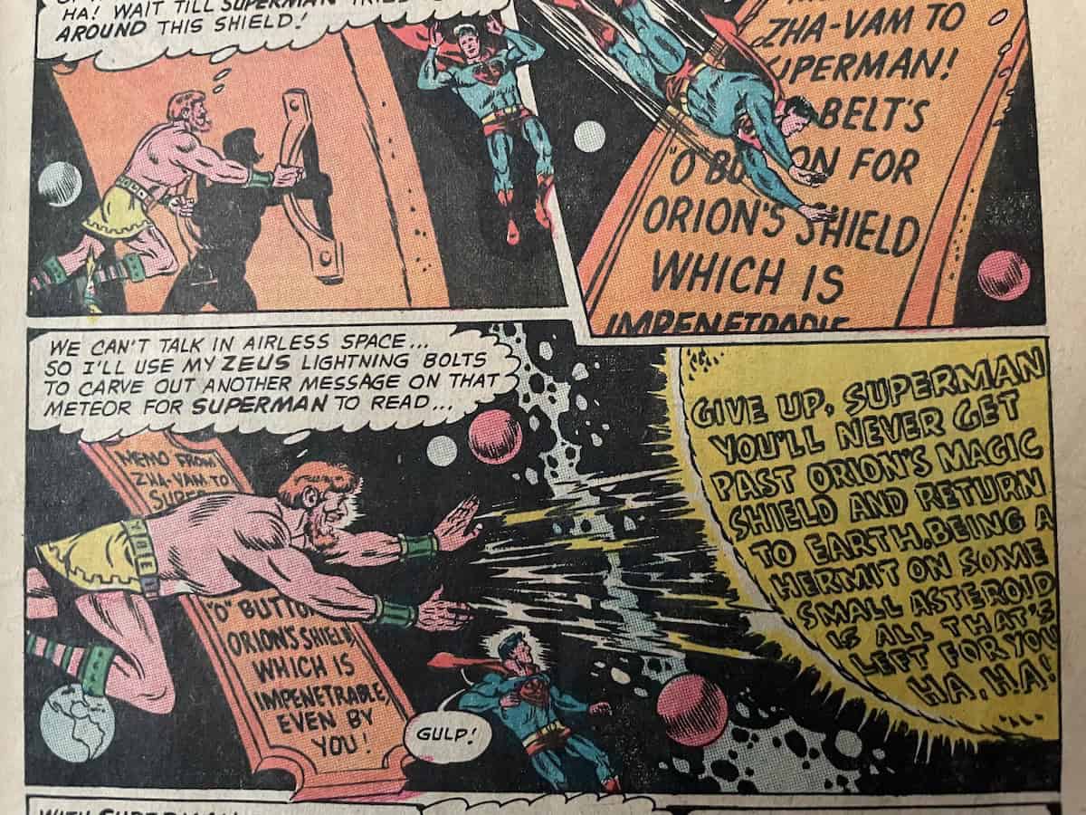 Zha-Vam Space Shield Battle Against Superman