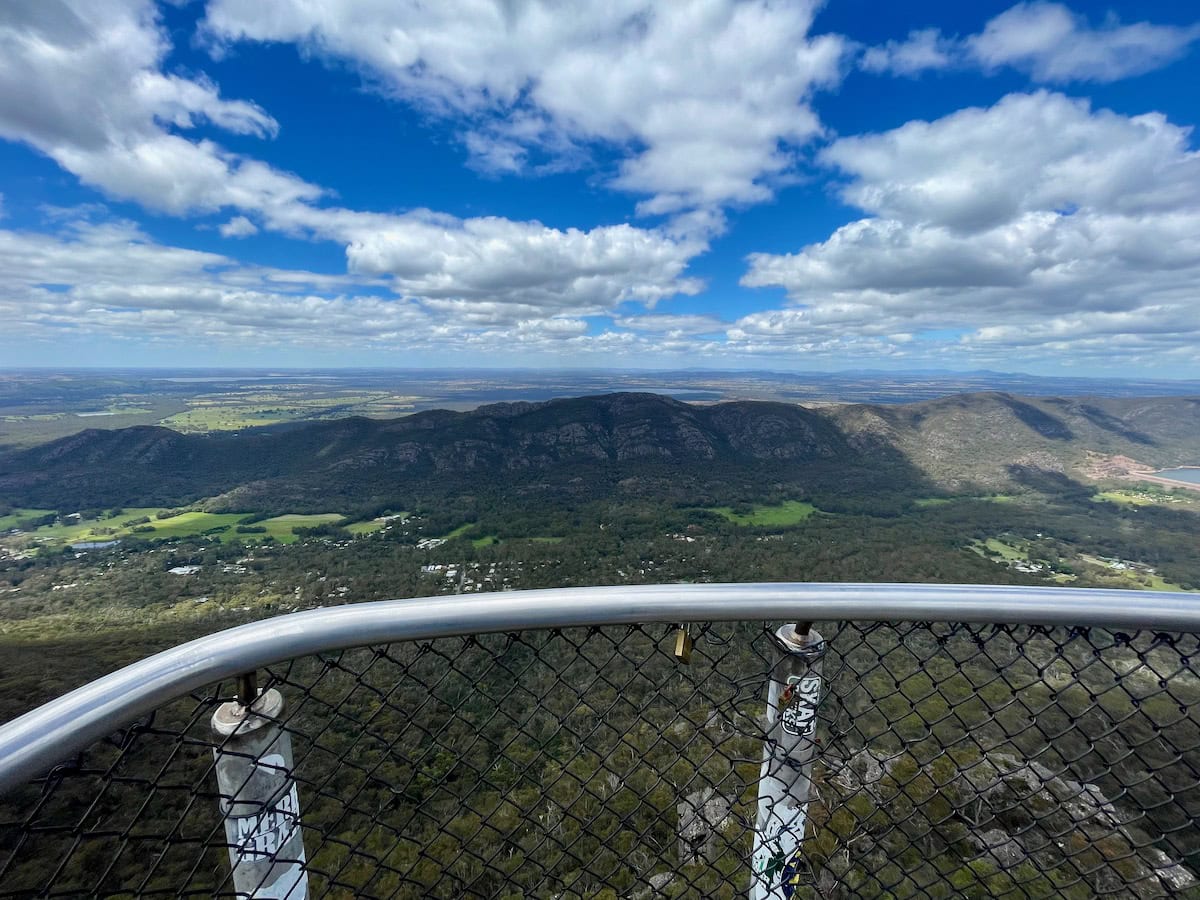 Grampians View from Pinnacle Lookout Fenced Area