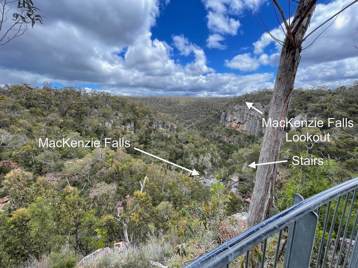 MacKenzie Falls Map Scenic Lookout View
