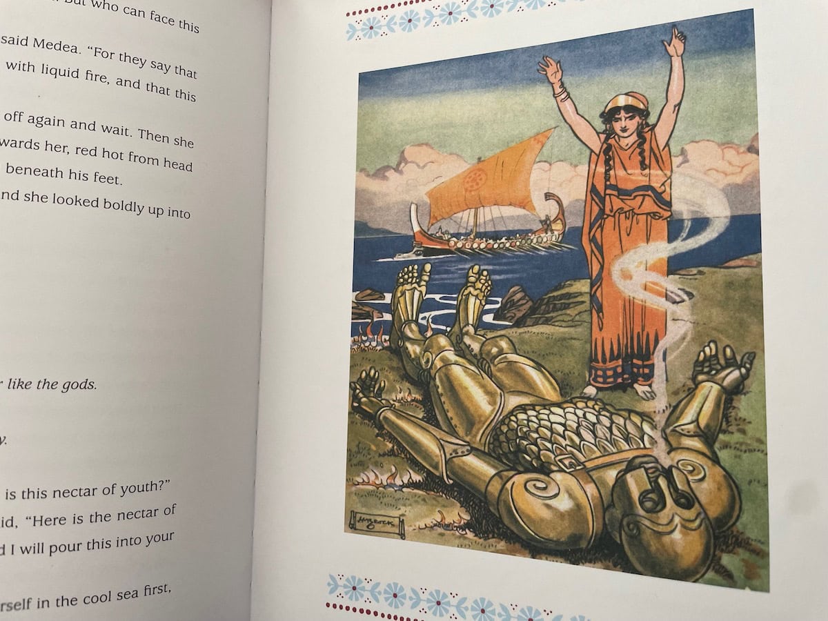 Medea Talus Illustration Macmillan Collection of Greek Myths