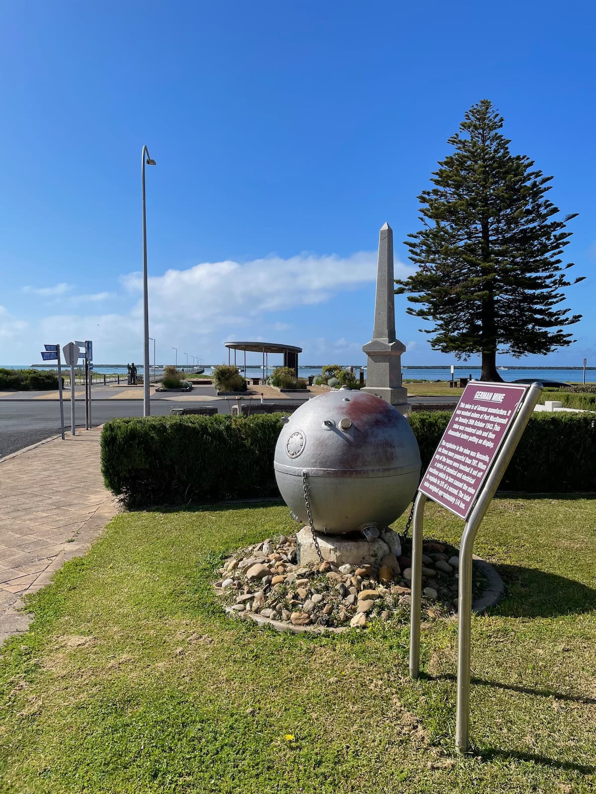 Port Macdonnell German Mine War Memorial Obelisk Beach View