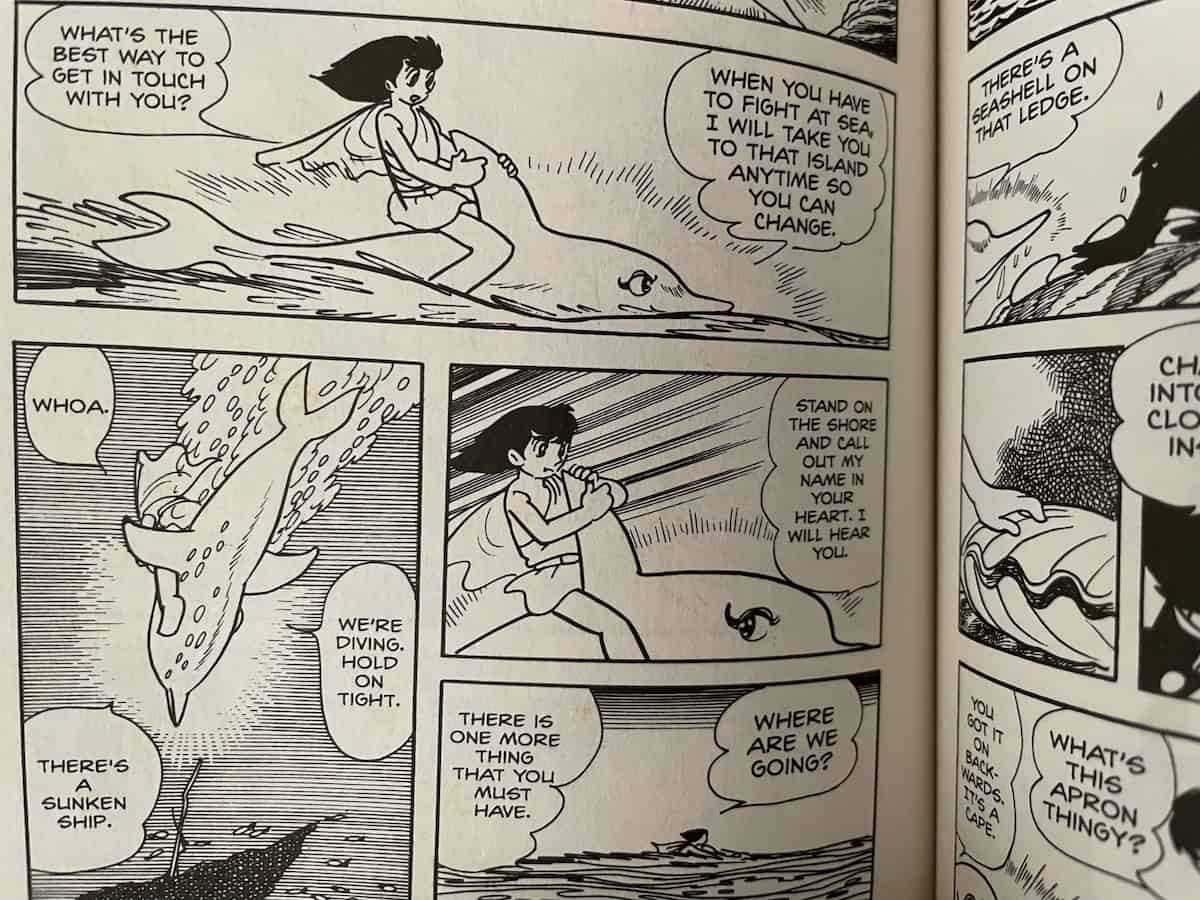 Triton riding Dolphin Ruka