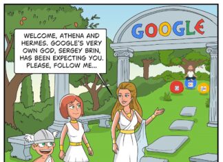 Google Comic Greek Gods Meet Sergey Brin