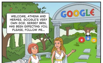Google Comic Greek Gods Meet Sergey Brin