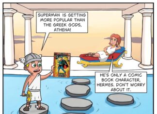 Superman Comic Greek Gods Hermes Athena