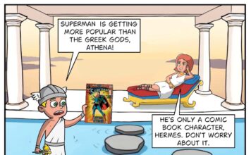 Superman Comic Greek Gods Hermes Athena