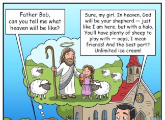 Jesus Christ Catholic Priest God Religion Parody Comic