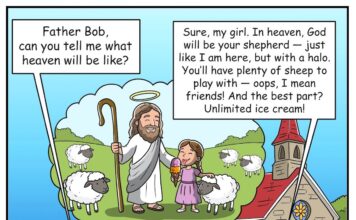 Jesus Christ Catholic Priest God Religion Parody Comic