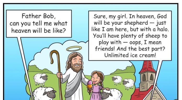 Jesus Christ Catholic Priest God Religion Parody Comic