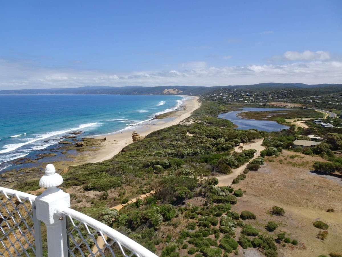 Splitpoint Lighthouse Aerial View Aireys Inlet Great Ocean Road