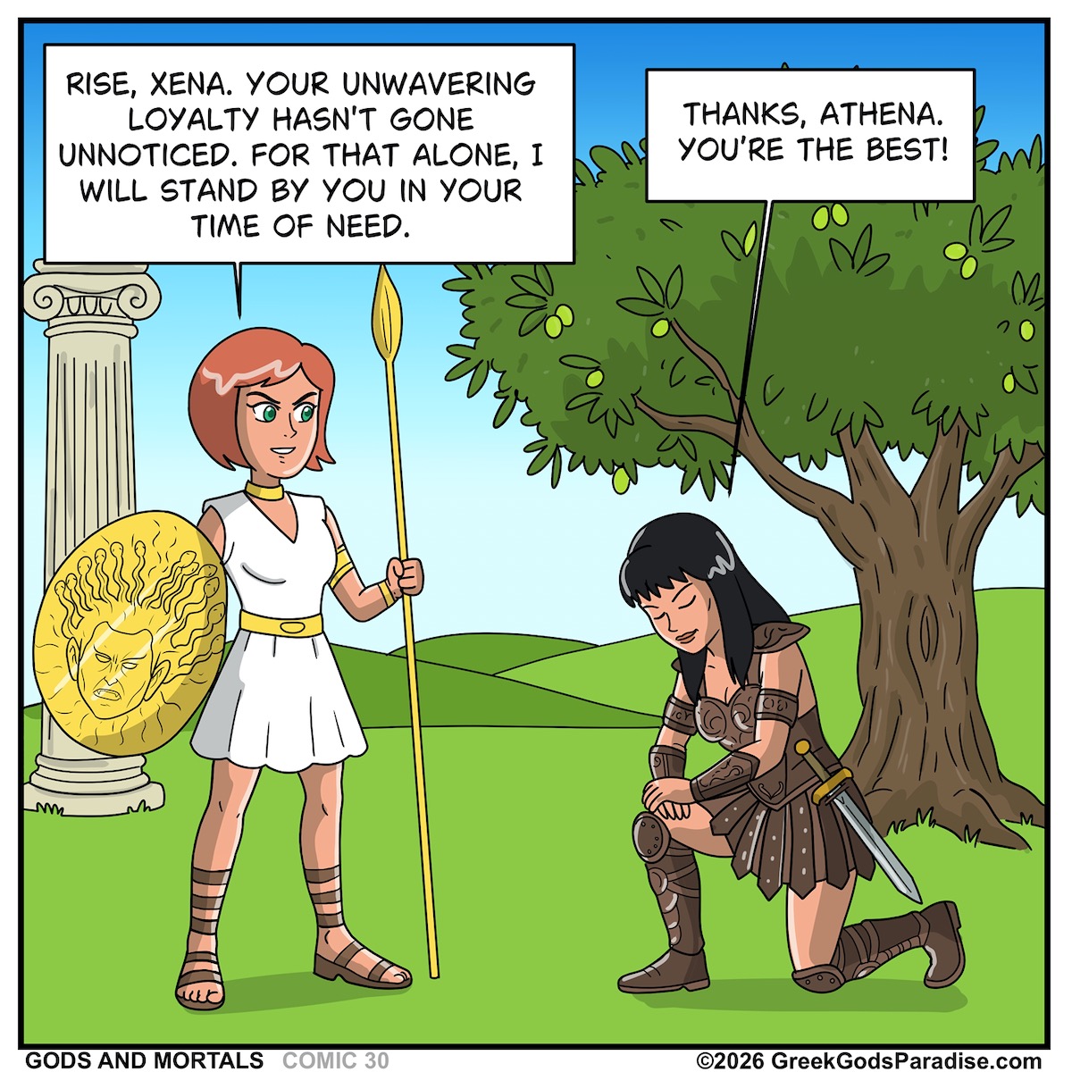Xena Comic Olympian God Athena
