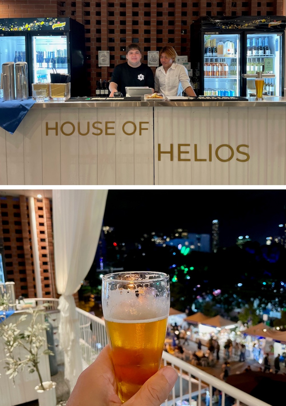 House of Helios Greek Club Bar Balcony View Brisbane