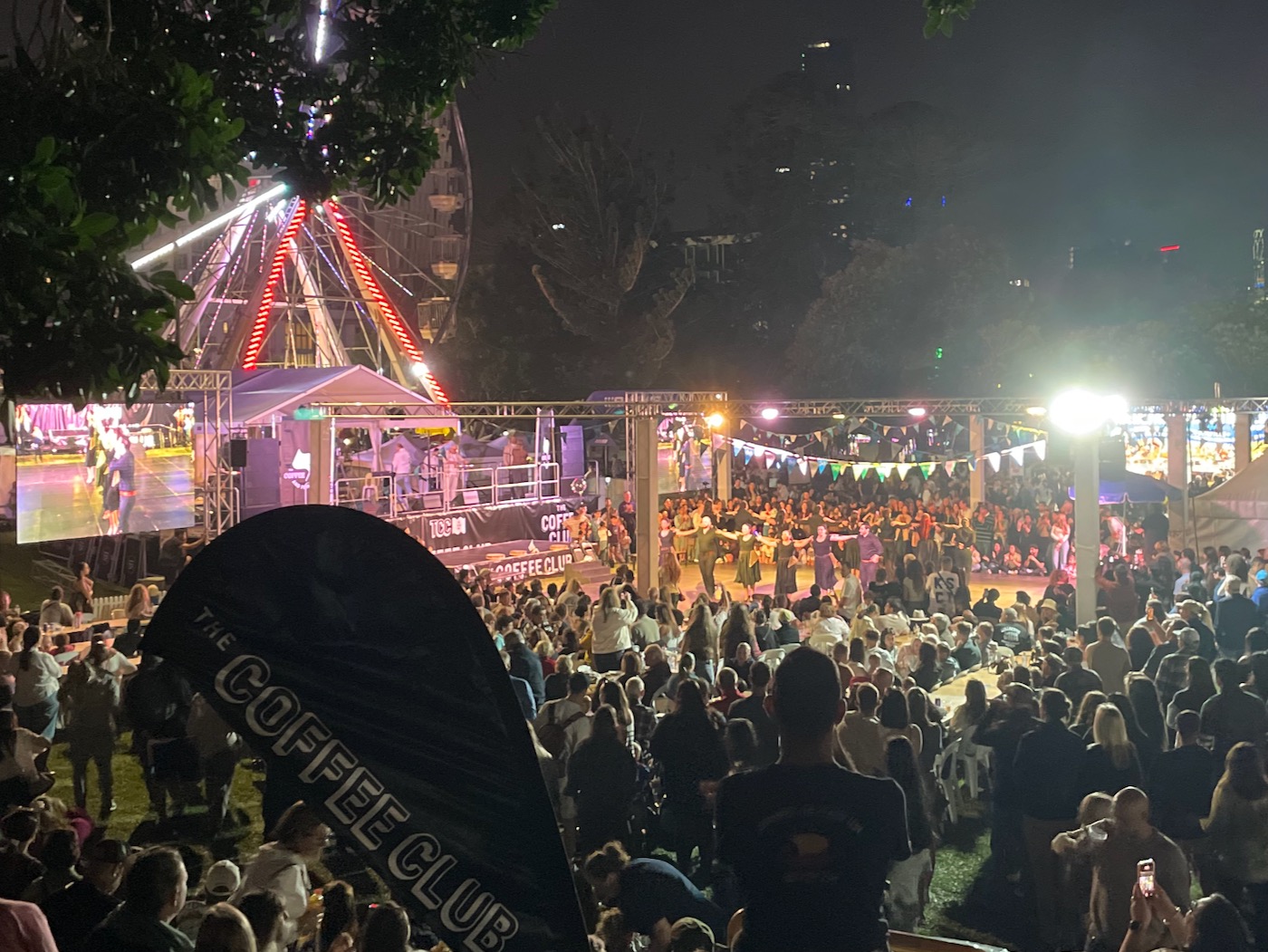 Paniyiri Greek Festival Stage Dancers Night Crowd