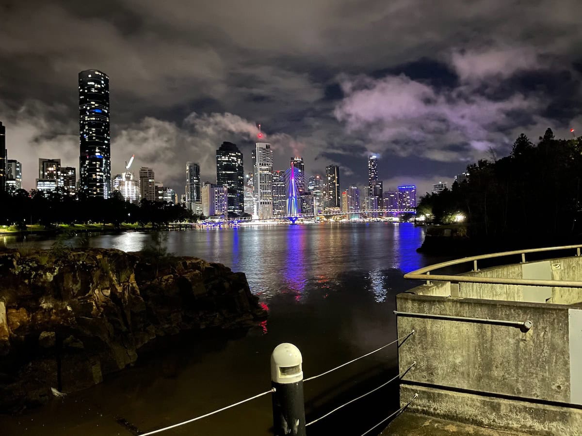 Kangaroo Point Bridge Brisbane City Night