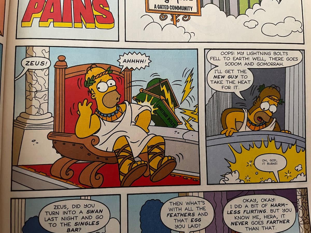 Simpsons Comic Homer Zeus