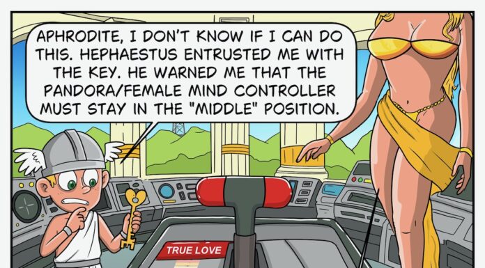 Aphrodite Goddess of Love Comic Olympus Control Room