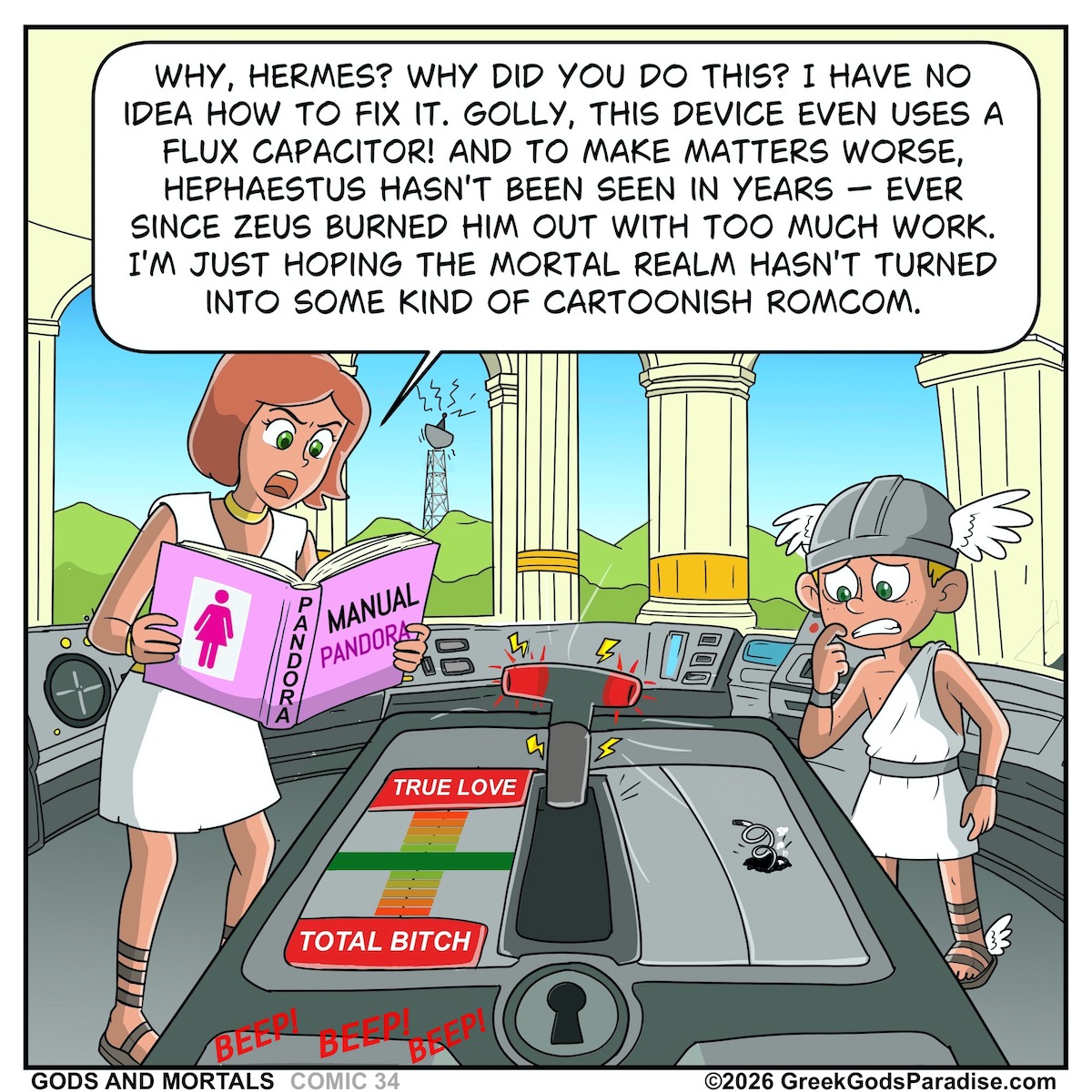 Venus Comic Athena Hermes Hephaestus Pandora