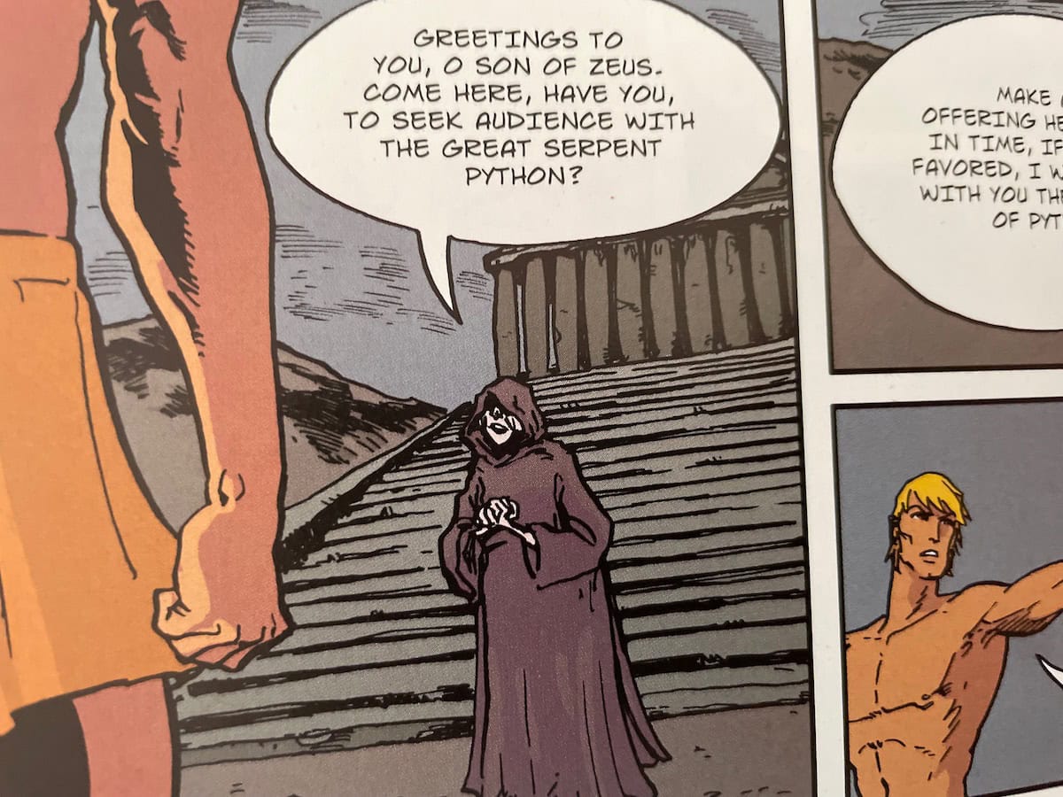 Apollo Olympians Python Priestess Scene