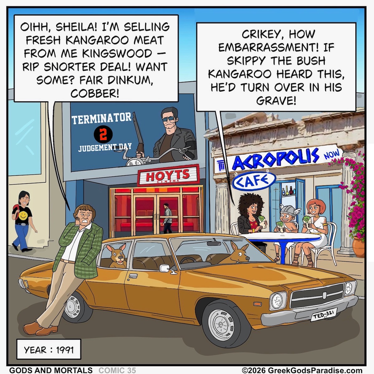 Effie Stephanides Acropolis Now Comic Funny Satire Scene